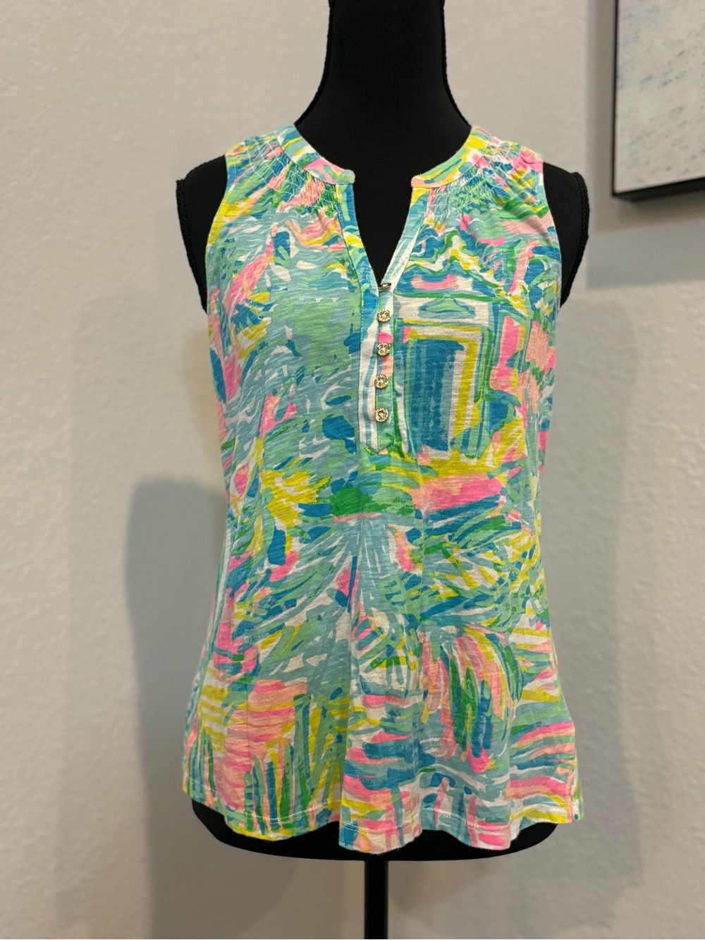 Lilly Pulitzer Essie Top Sea Salt and Sun Print (XS)